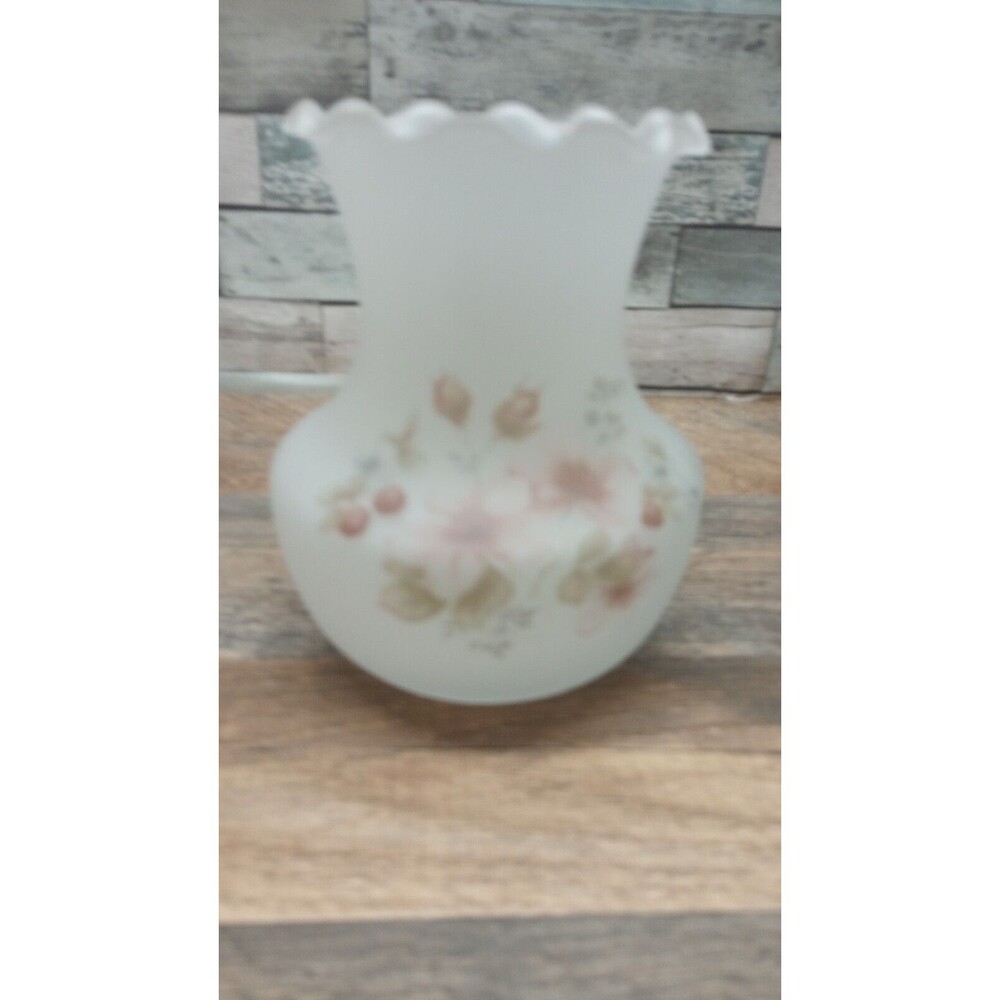 5 Piece Vintage Viking Art Glass CRYSTAL MIST Satin/Frosted Hand Painted… - Picture 12 of 16